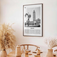 Meknes Print Black and White, Meknès Wall Art, Meknès Poster, Meknès Photo, Meknès Wall Décor, Meknès Map, Morocco