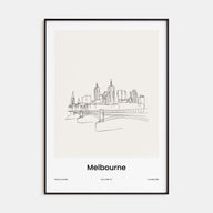 Melbourne, Australia Drawn Poster