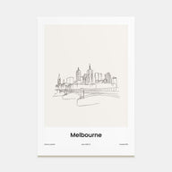 Melbourne, Australia Drawn Poster