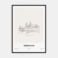 Melbourne, Australia Drawn Poster