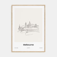 Melbourne, Australia Drawn Poster