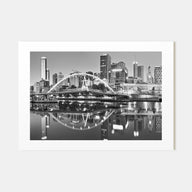 Melbourne, Australia Landscape B&W Poster