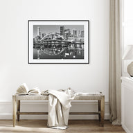 Melbourne, Australia Landscape B&W Poster