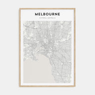 Melbourne, Australia Map Portrait Poster