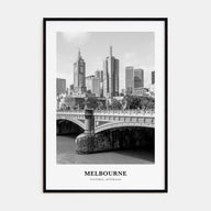 Melbourne, Australia Portrait B&W No 1 Poster