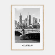 Melbourne, Australia Portrait B&W No 1 Poster