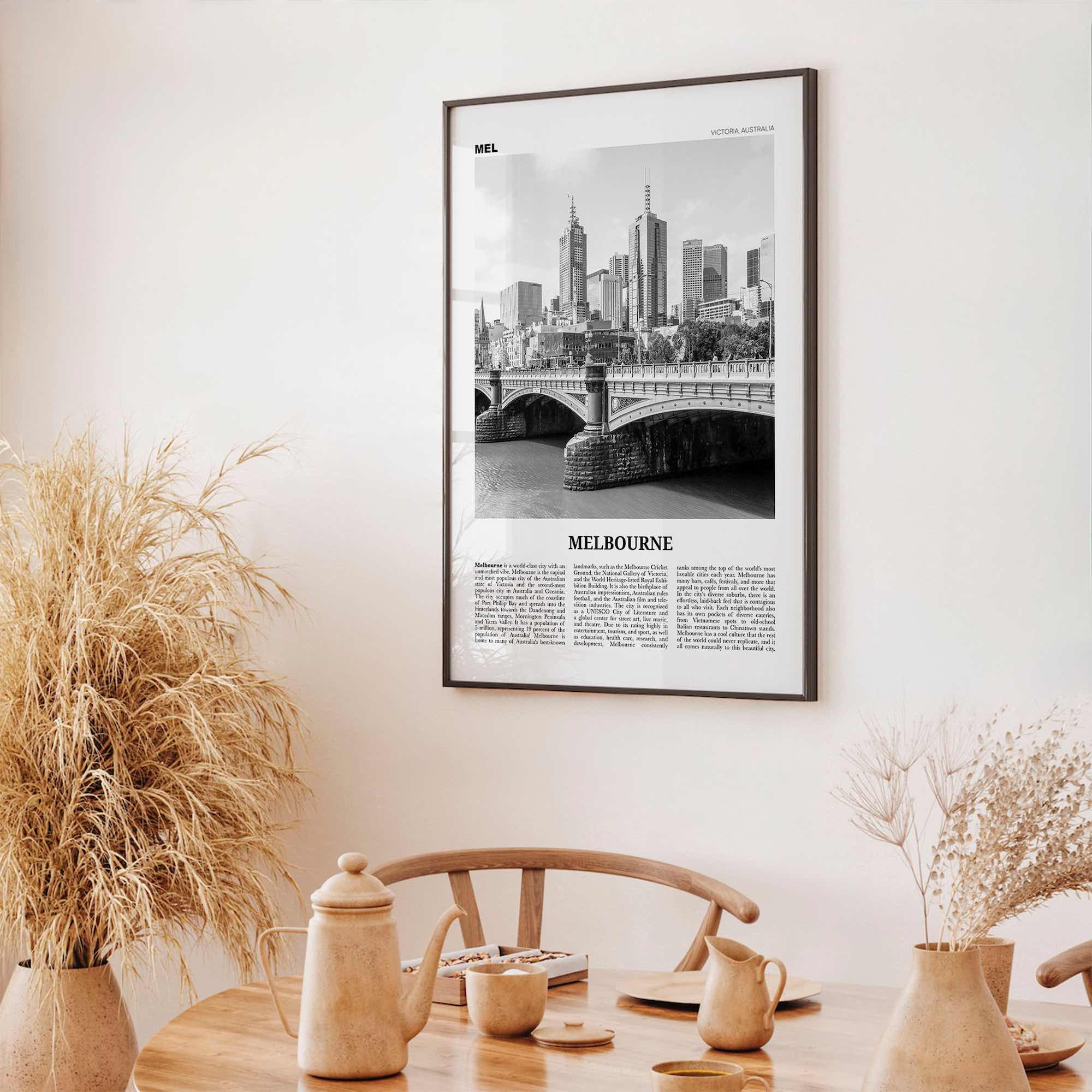Melbourne Print Black and White Australia No 1, Melbourne Wall Art, Melbourne Poster, Melbourne Photo, Melbourne Wall Decor, Victoria