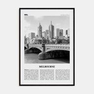 Melbourne, Australia Travel B&W No 1 Poster
