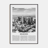 Melbourne, Australia Travel B&W No 2 Poster