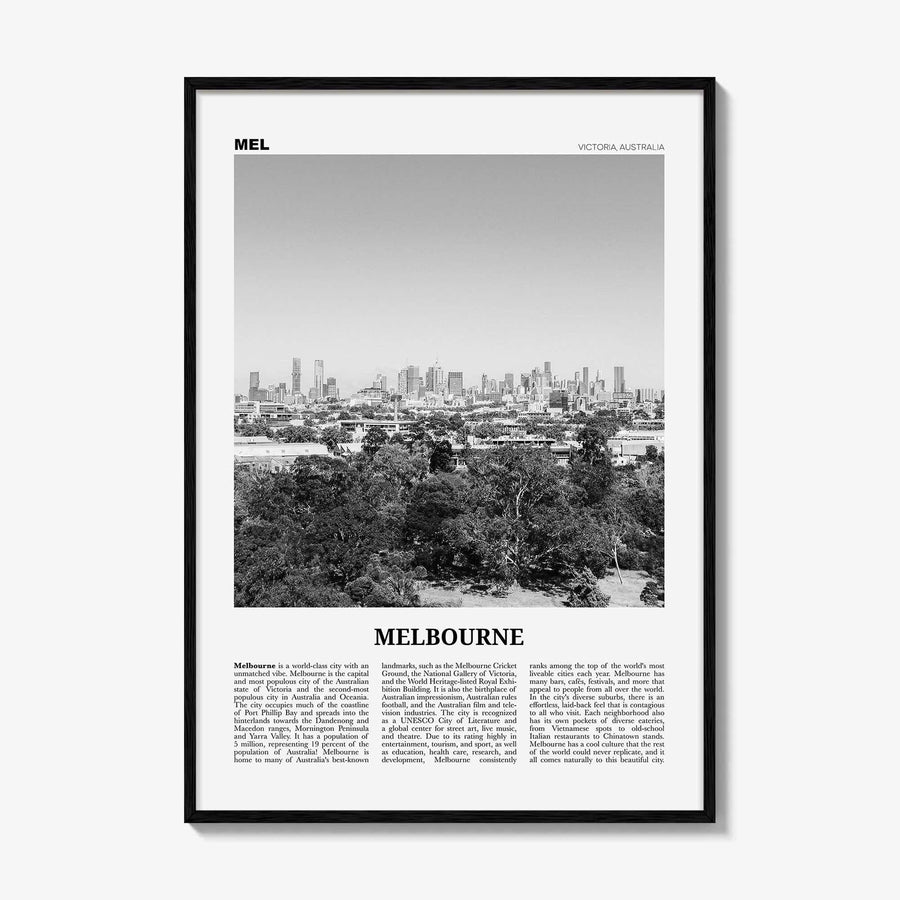 Melbourne Print Black and White Australia No 3, Melbourne Wall Art, Melbourne Poster, Melbourne Photo, Melbourne Wall Decor, Victoria
