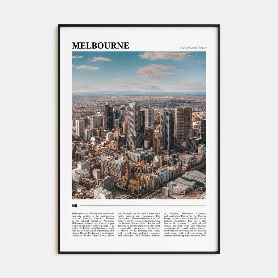Melbourne, Australia Travel Color Poster