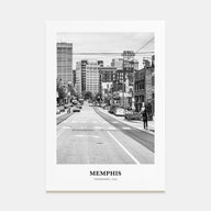 Memphis Portrait B&W No 2 Poster