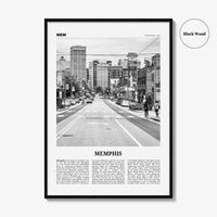 Memphis Print Black and White No 1, Memphis Wall Art, Memphis Poster, Memphis Photo, Memphis Decor, Tennessee, USA, United States
