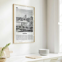 Memphis Print Black and White No 2, Memphis Wall Art, Memphis Poster, Memphis Photo, Memphis Decor, Tennessee, USA, United States