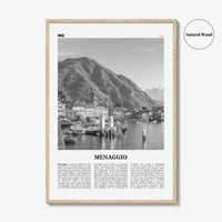 Menaggio Print Black and White No 1, Menaggio Wall Art, Menaggio Poster, Menaggio Photo, Menaggio Wall Décor, Menaggio Map, Italy