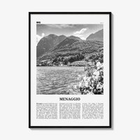 Menaggio Print Black and White No 2, Menaggio Wall Art, Menaggio Poster, Menaggio Photo, Menaggio Wall Décor, Menaggio Map, Italy