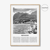 Menaggio Print Black and White No 2, Menaggio Wall Art, Menaggio Poster, Menaggio Photo, Menaggio Wall Décor, Menaggio Map, Italy
