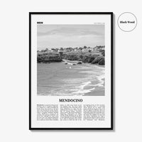 Mendocino Print Black and White, Mendocino Wall Art, Mendocino Poster, Mendocino Photo, Mendocino Wall Décor, California, USA, United States