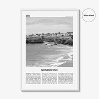 Mendocino Print Black and White, Mendocino Wall Art, Mendocino Poster, Mendocino Photo, Mendocino Wall Décor, California, USA, United States