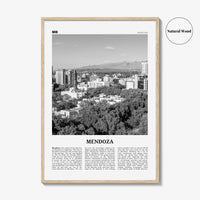 Mendoza Print Black and White, Mendoza Wall Art, Mendoza Poster, Mendoza Photo, Mendoza Wall Décor, Mendoza Map, Argentina