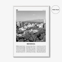 Mendoza Print Black and White, Mendoza Wall Art, Mendoza Poster, Mendoza Photo, Mendoza Wall Décor, Mendoza Map, Argentina