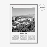 Mendoza Print Black and White, Mendoza Wall Art, Mendoza Poster, Mendoza Photo, Mendoza Wall Décor, Mendoza Map, Argentina