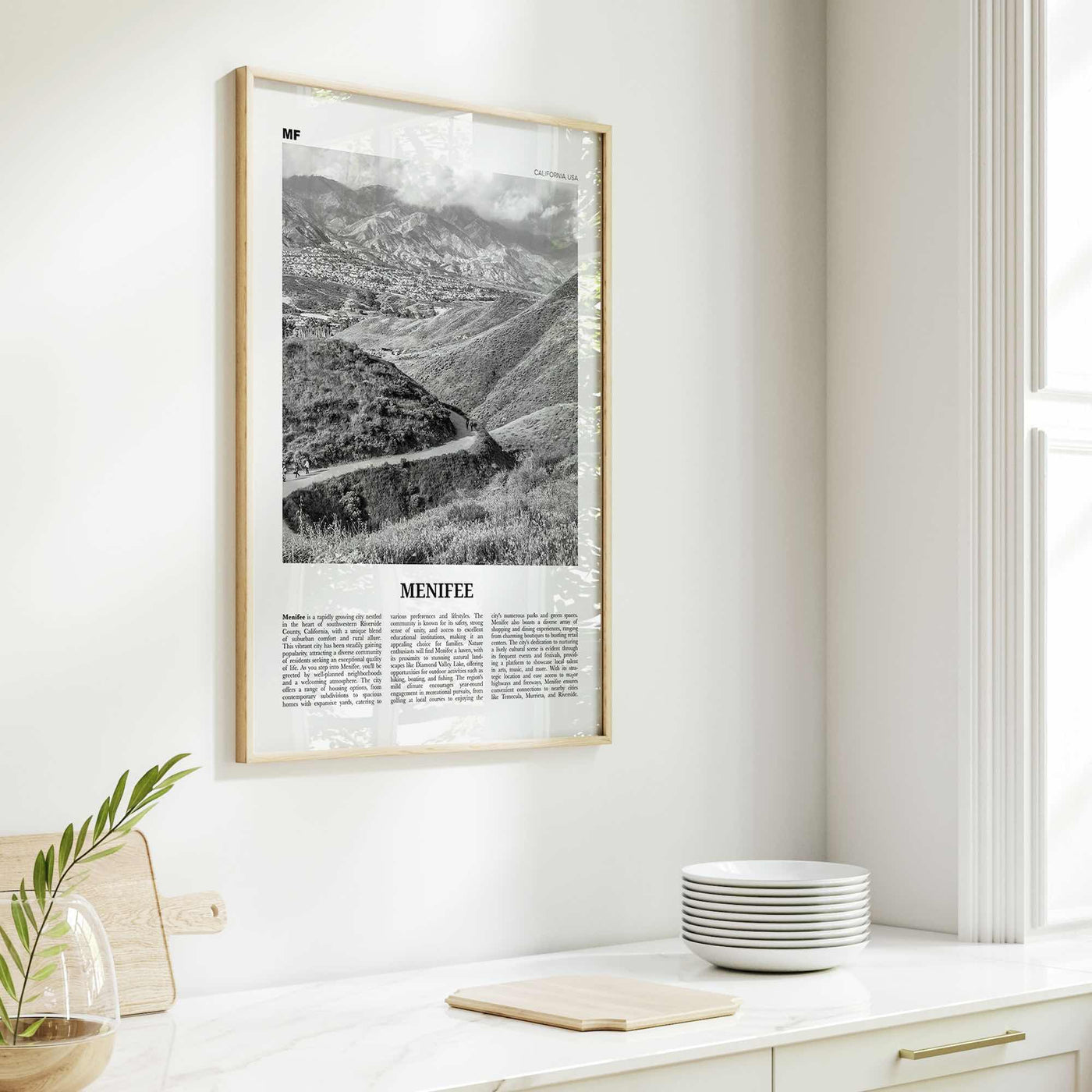 Menifee Print Black and White, Menifee Wall Art, Menifee Poster, Menifee Photo, Menifee Wall Décor, Menifee Map Poster