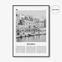Menorca Print Black and White, Menorca Wall Art, Menorca Poster, Menorca Photo, Spain, Minorca, Balearic Islands, Monte Toro, España