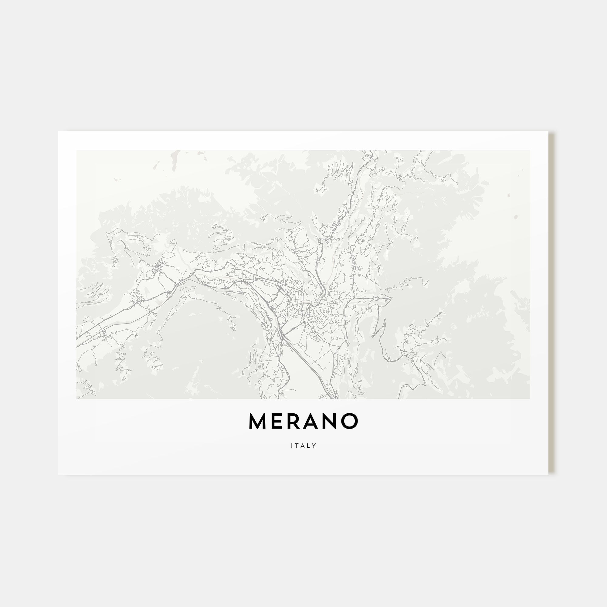 Merano Map Landscape Poster