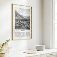 Merano Print Black and White, Merano Wall Art, Merano Poster, Merano Photo, Merano Wall Décor, Merano Map, Italy