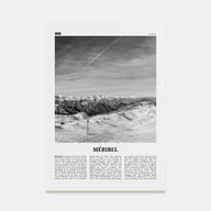 Méribel Travel B&W Poster