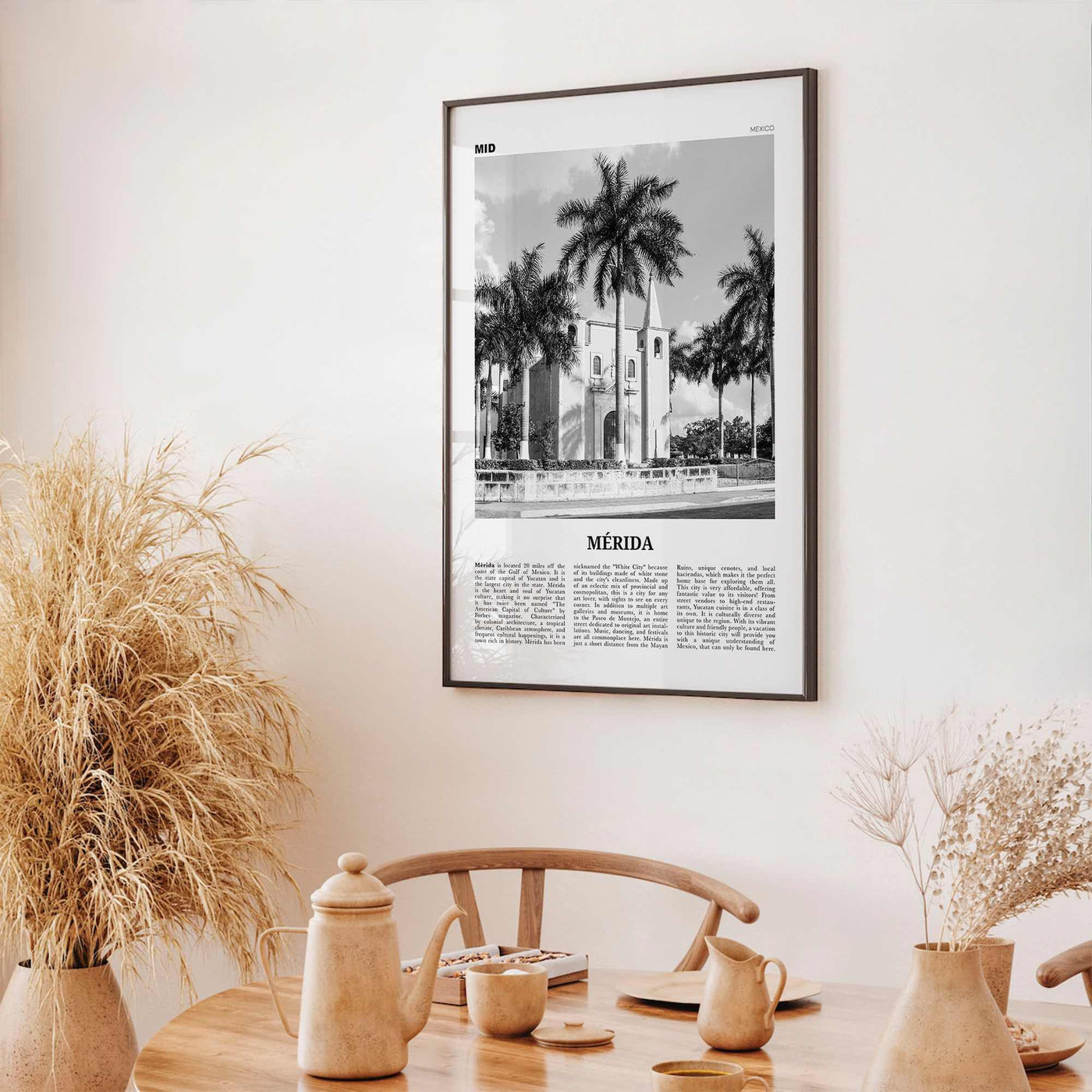 Merida Print Black and White, Mérida Wall Art, Mérida Poster, Mérida Photo, Mérida Wall Décor, Yucatán, Mexico