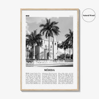 Merida Print Black and White, Mérida Wall Art, Mérida Poster, Mérida Photo, Mérida Wall Décor, Yucatán, Mexico