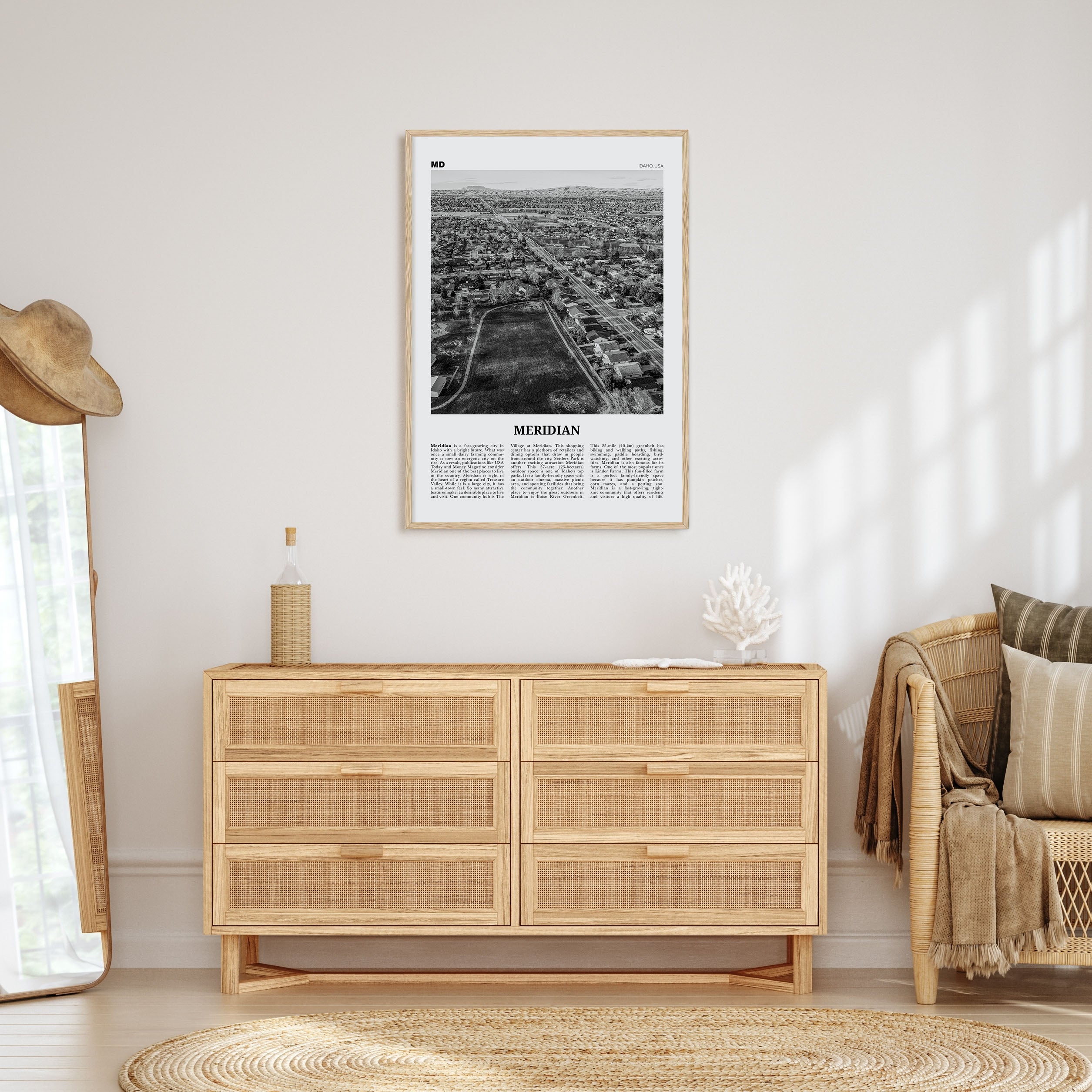 Meridian Travel B&W Poster