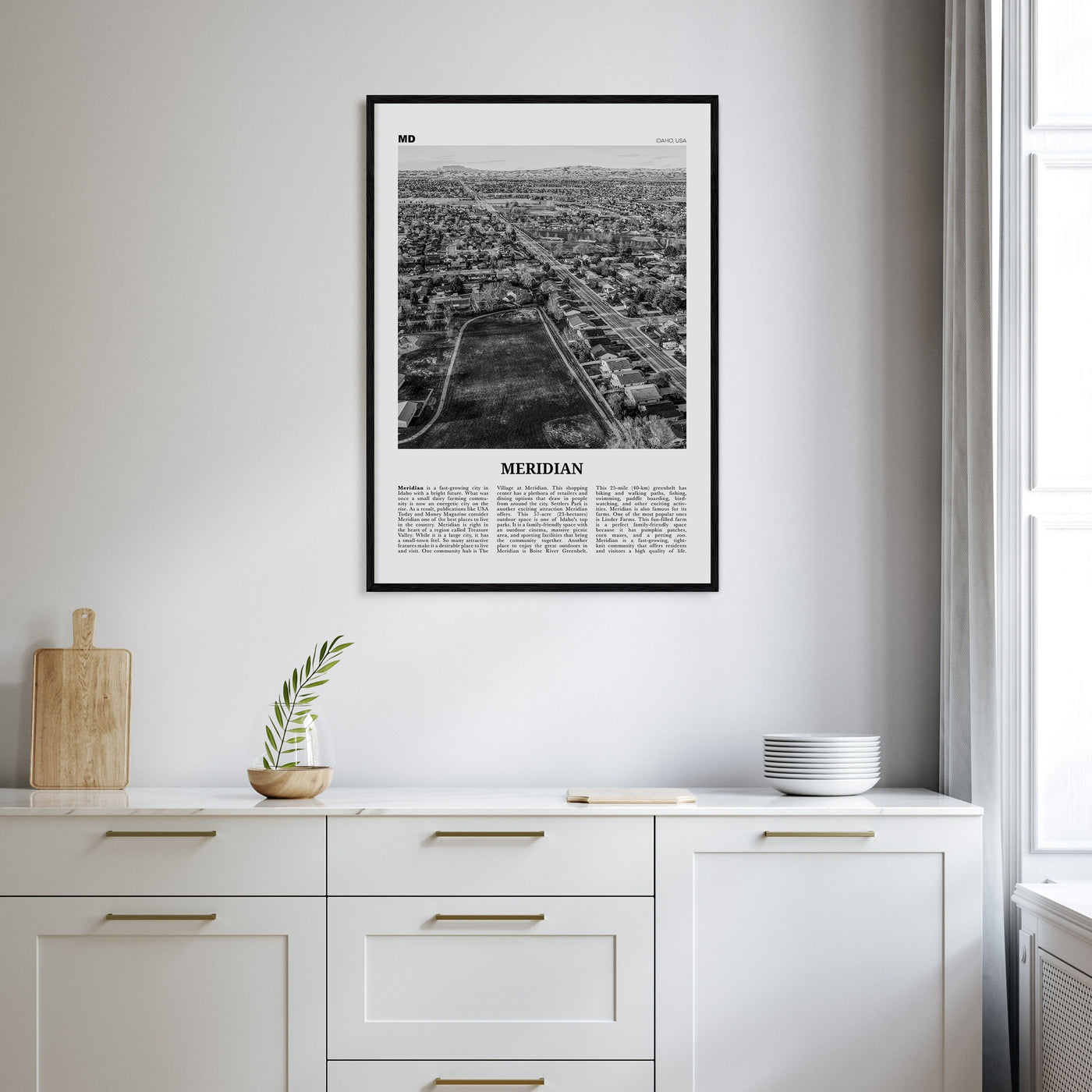 Meridian Travel B&W Poster