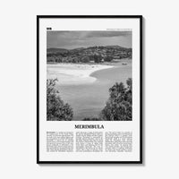 Merimbula Print Black and White, Merimbula Wall Art, Merimbula Poster, Merimbula Photo, Merimbula Wall Décor, Merimbula Map, Australia