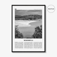 Merimbula Print Black and White, Merimbula Wall Art, Merimbula Poster, Merimbula Photo, Merimbula Wall Décor, Merimbula Map, Australia