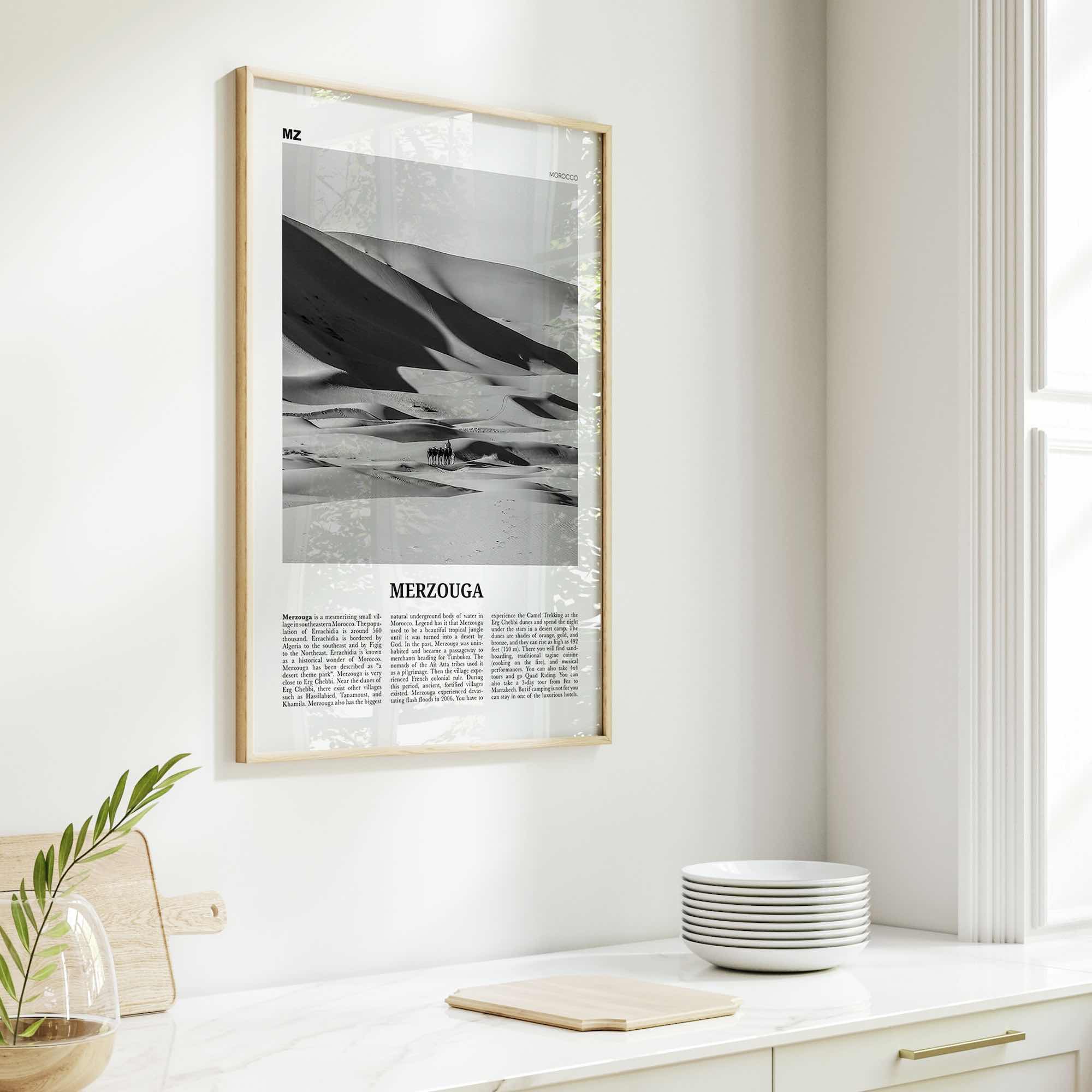 Merzouga Print Black and White, Merzouga Wall Art, Merzouga Poster, Merzouga Photo, Merzouga Wall Décor, Morocco