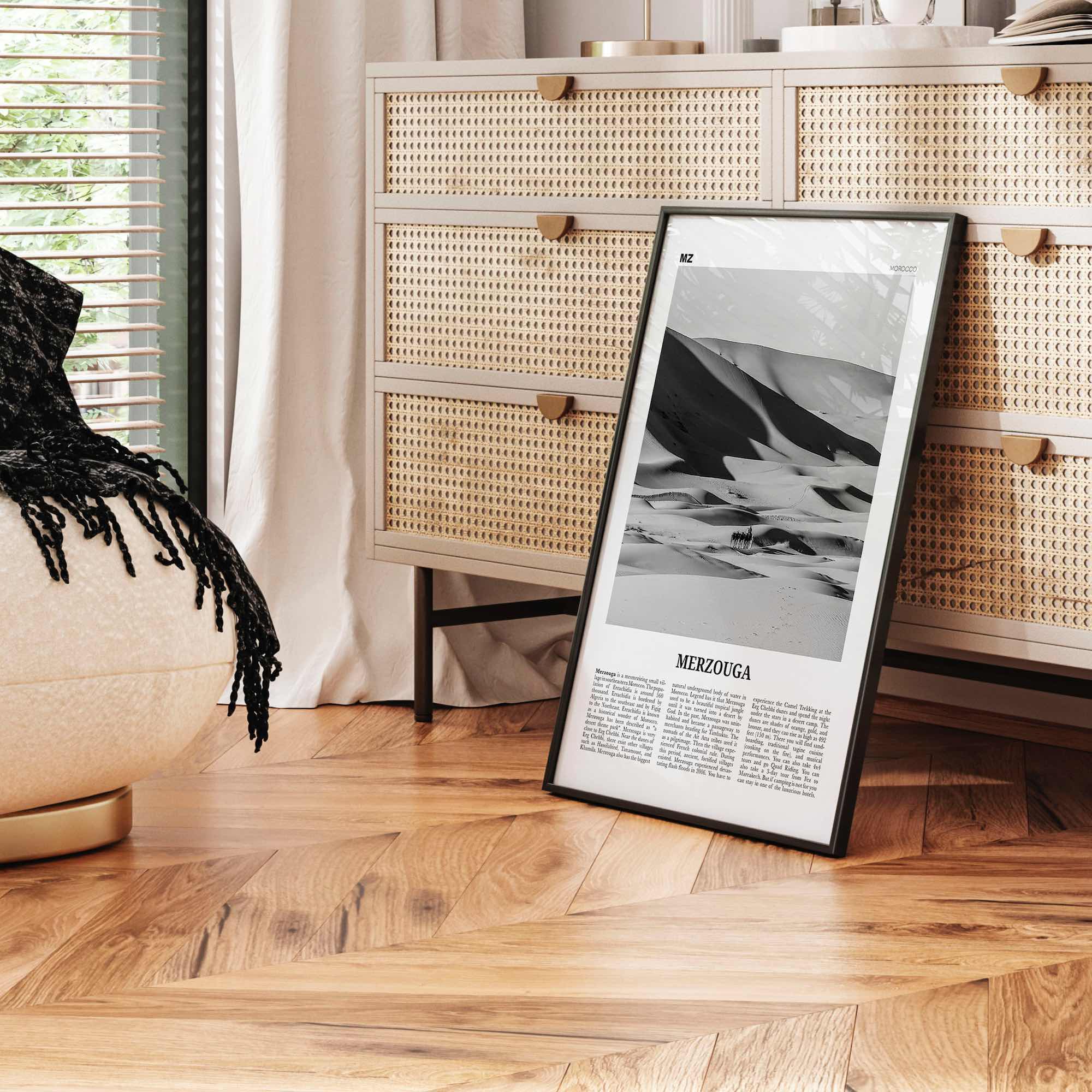 Merzouga Print Black and White, Merzouga Wall Art, Merzouga Poster, Merzouga Photo, Merzouga Wall Décor, Morocco