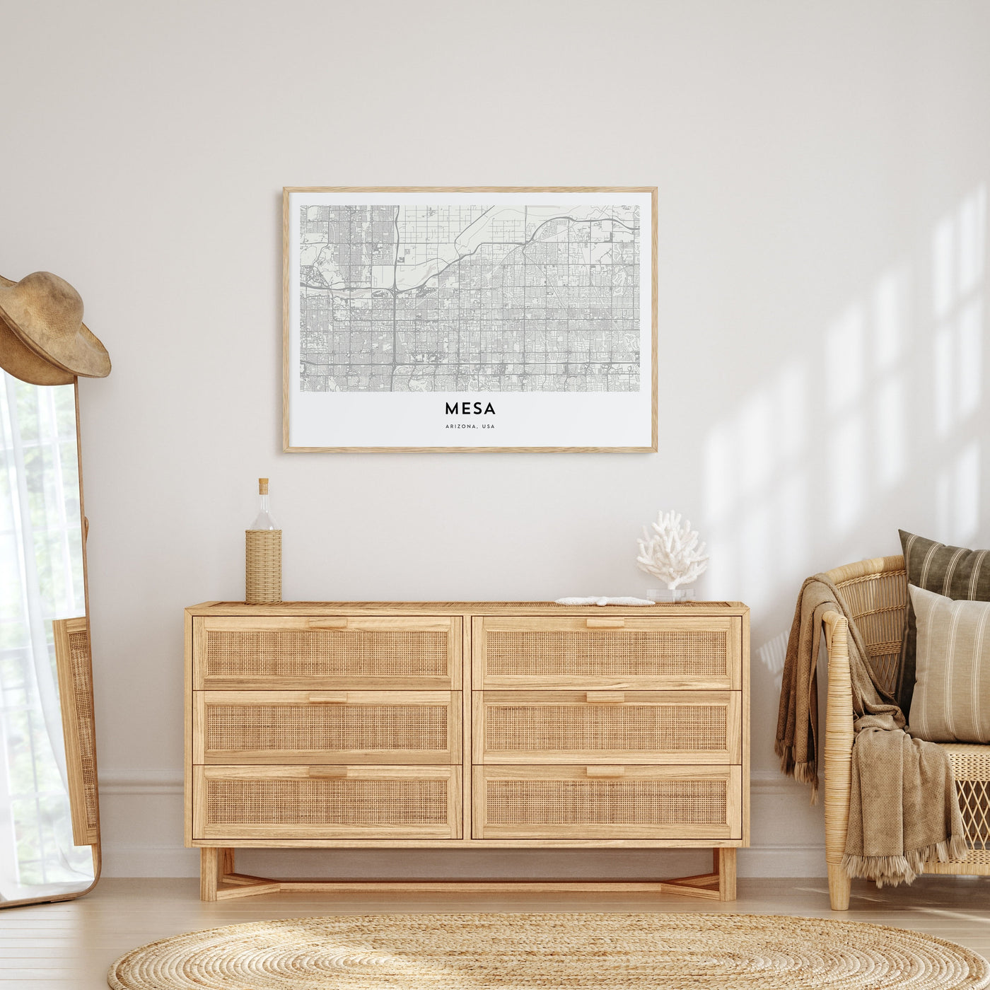 Mesa Map Landscape Poster