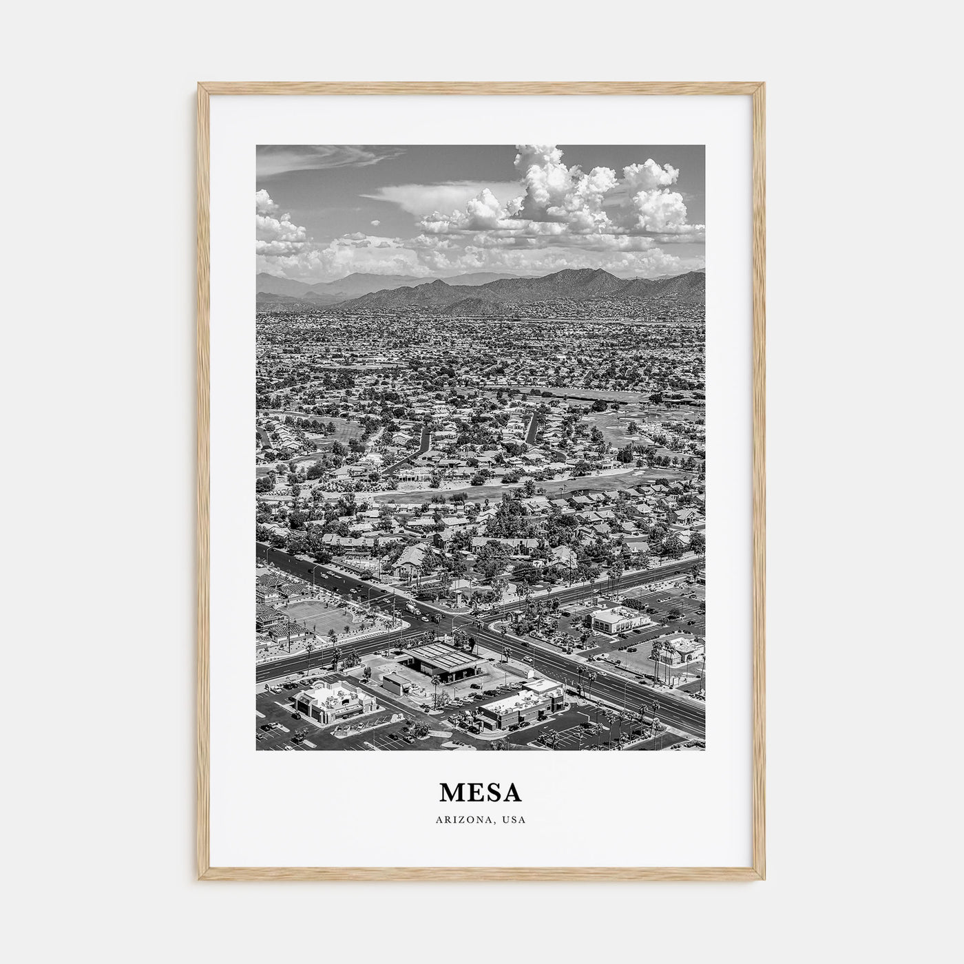 Mesa Portrait B&W Poster