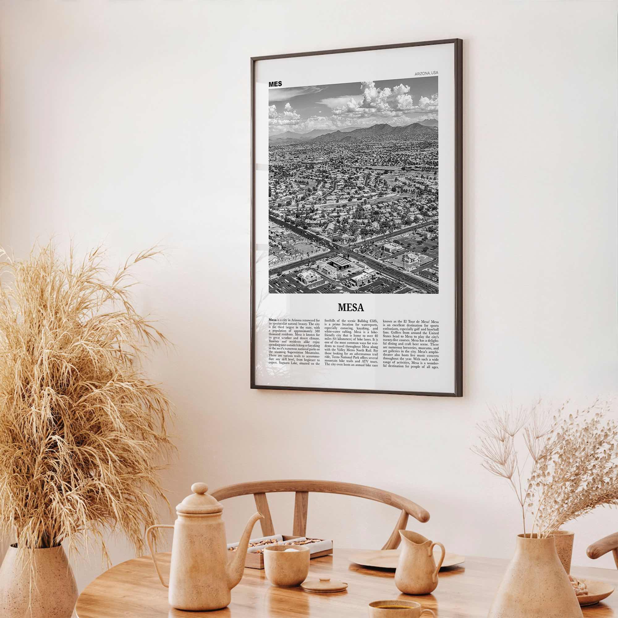 Mesa Print Black and White, Mesa Wall Art, Mesa Poster, Mesa Photo, Mesa Wall Décor, Arizona, USA, United States