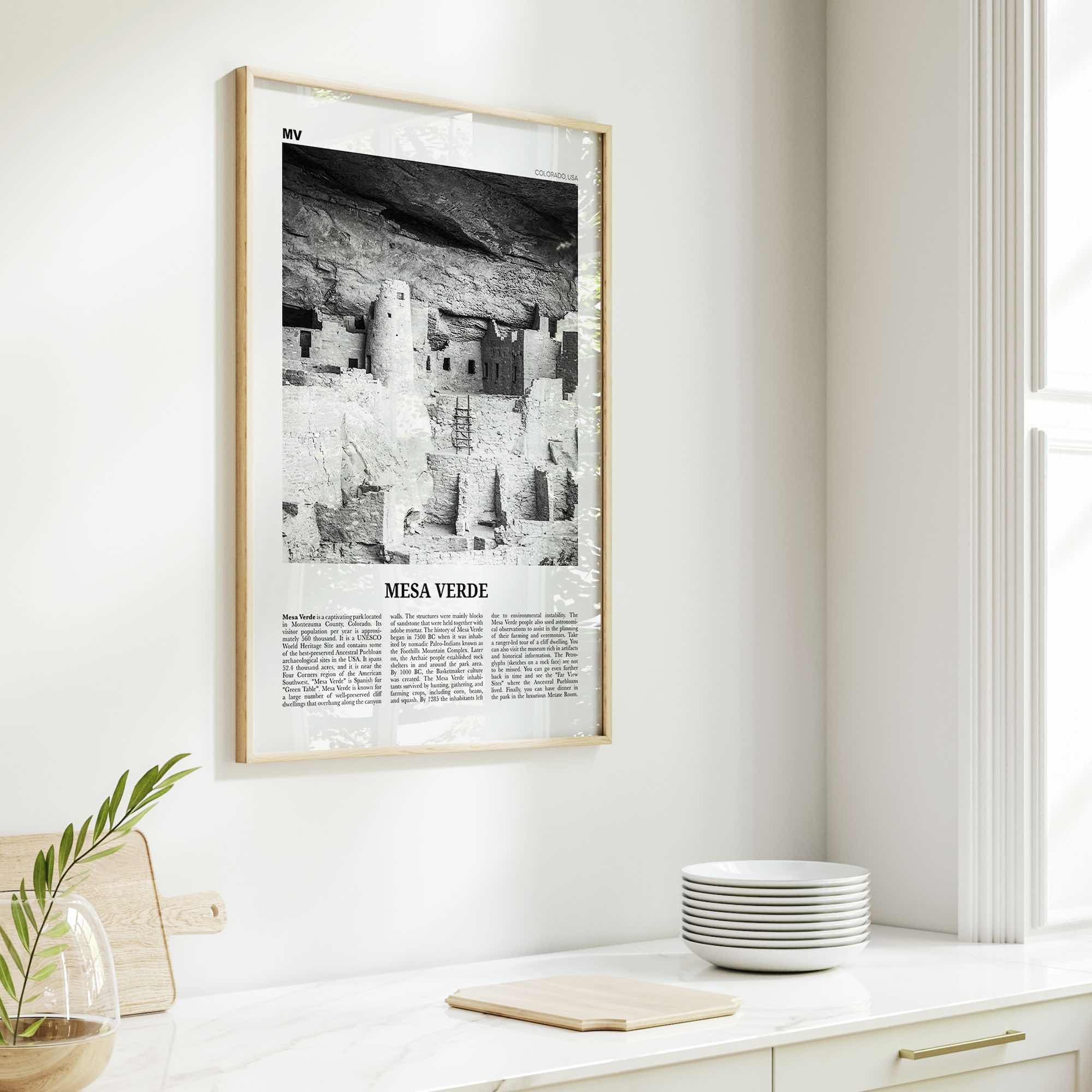 Mesa Verde National Park Print Black and White, Mesa Verde Wall Art, Mesa Verde Poster, Mesa Verde Photo, Mesa Verde Wall Décor, Colorado