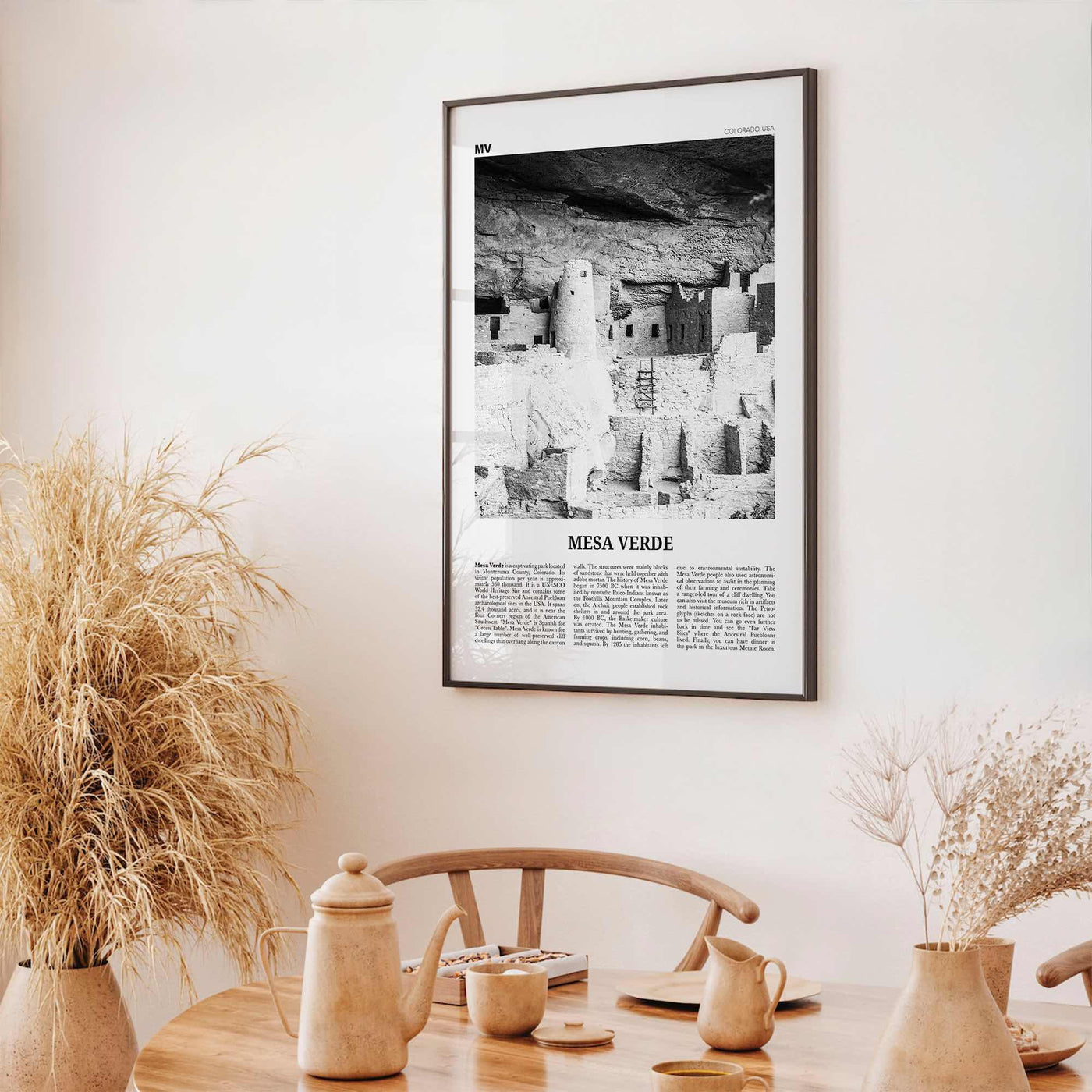 Mesa Verde National Park Print Black and White, Mesa Verde Wall Art, Mesa Verde Poster, Mesa Verde Photo, Mesa Verde Wall Décor, Colorado