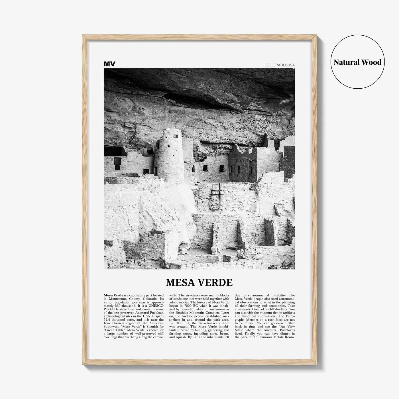 Mesa Verde National Park Print Black and White, Mesa Verde Wall Art, Mesa Verde Poster, Mesa Verde Photo, Mesa Verde Wall Décor, Colorado