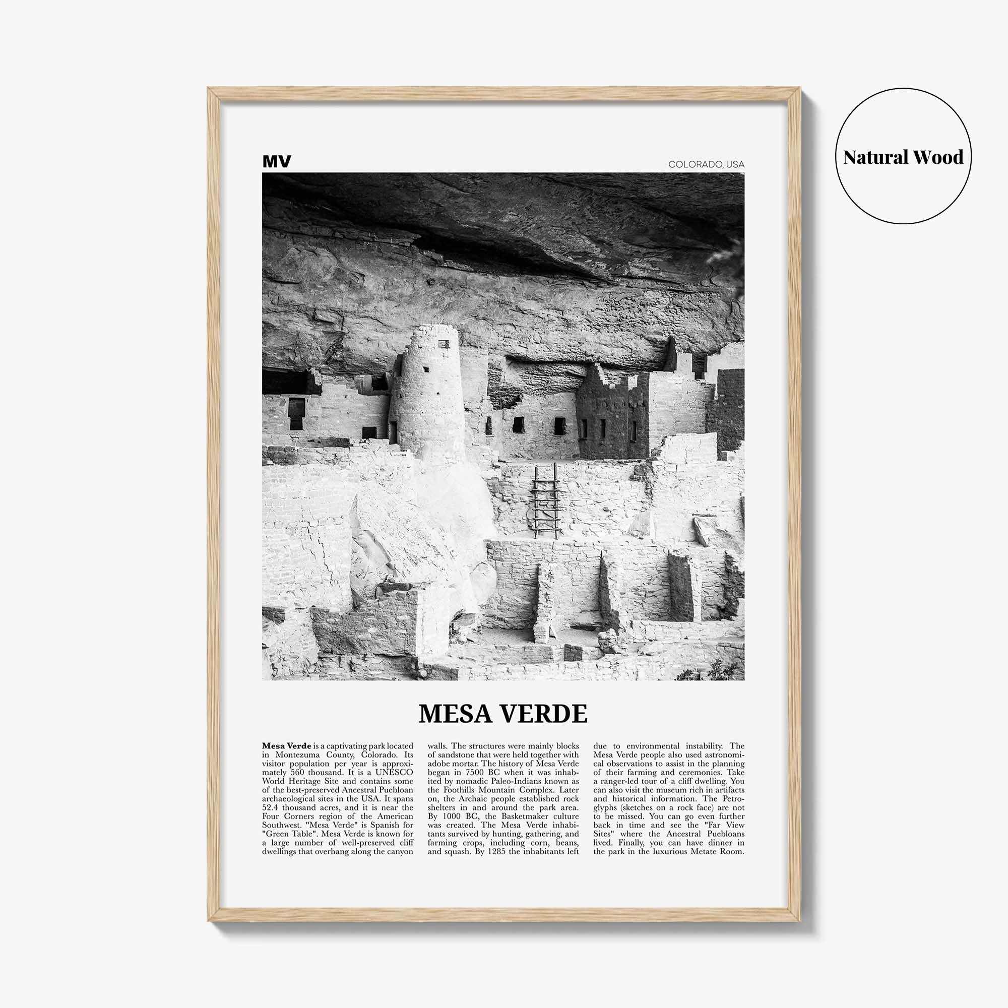 Mesa Verde National Park Print Black and White, Mesa Verde Wall Art, Mesa Verde Poster, Mesa Verde Photo, Mesa Verde Wall Décor, Colorado