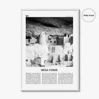 Mesa Verde National Park Print Black and White, Mesa Verde Wall Art, Mesa Verde Poster, Mesa Verde Photo, Mesa Verde Wall Décor, Colorado