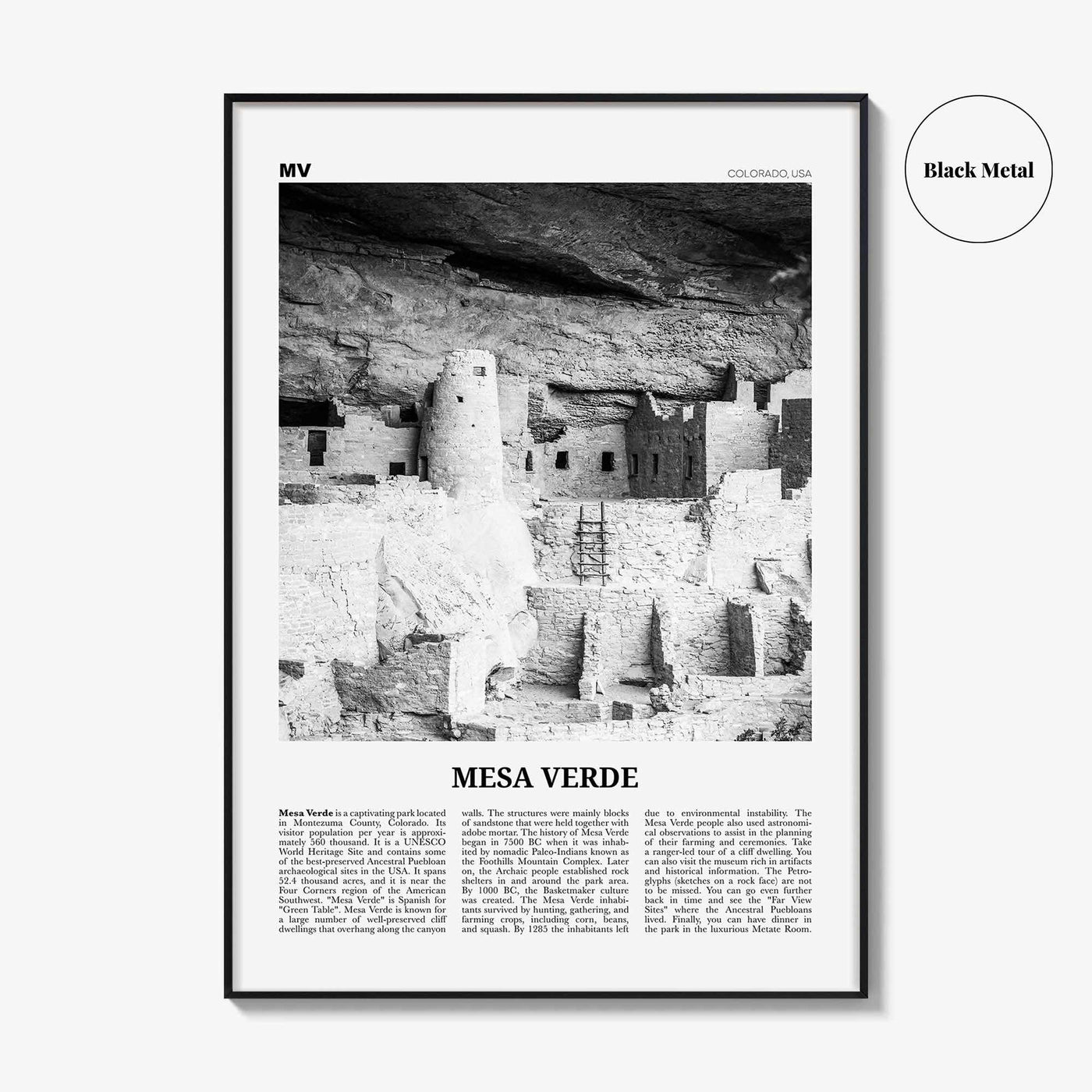 Mesa Verde National Park Print Black and White, Mesa Verde Wall Art, Mesa Verde Poster, Mesa Verde Photo, Mesa Verde Wall Décor, Colorado