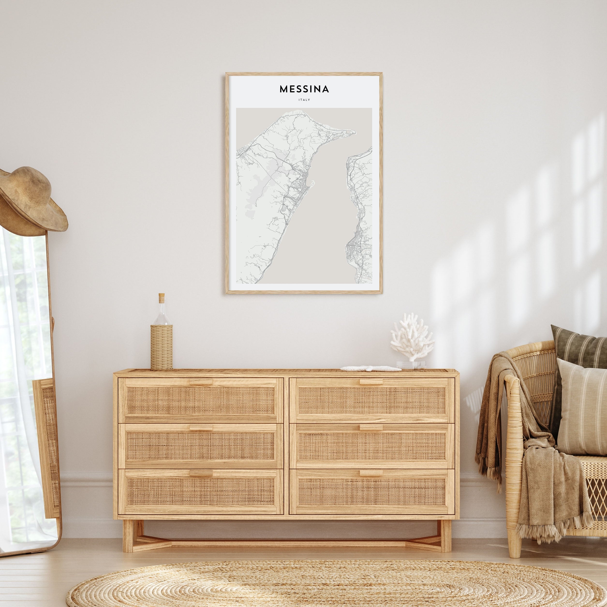Messina Map Portrait Poster