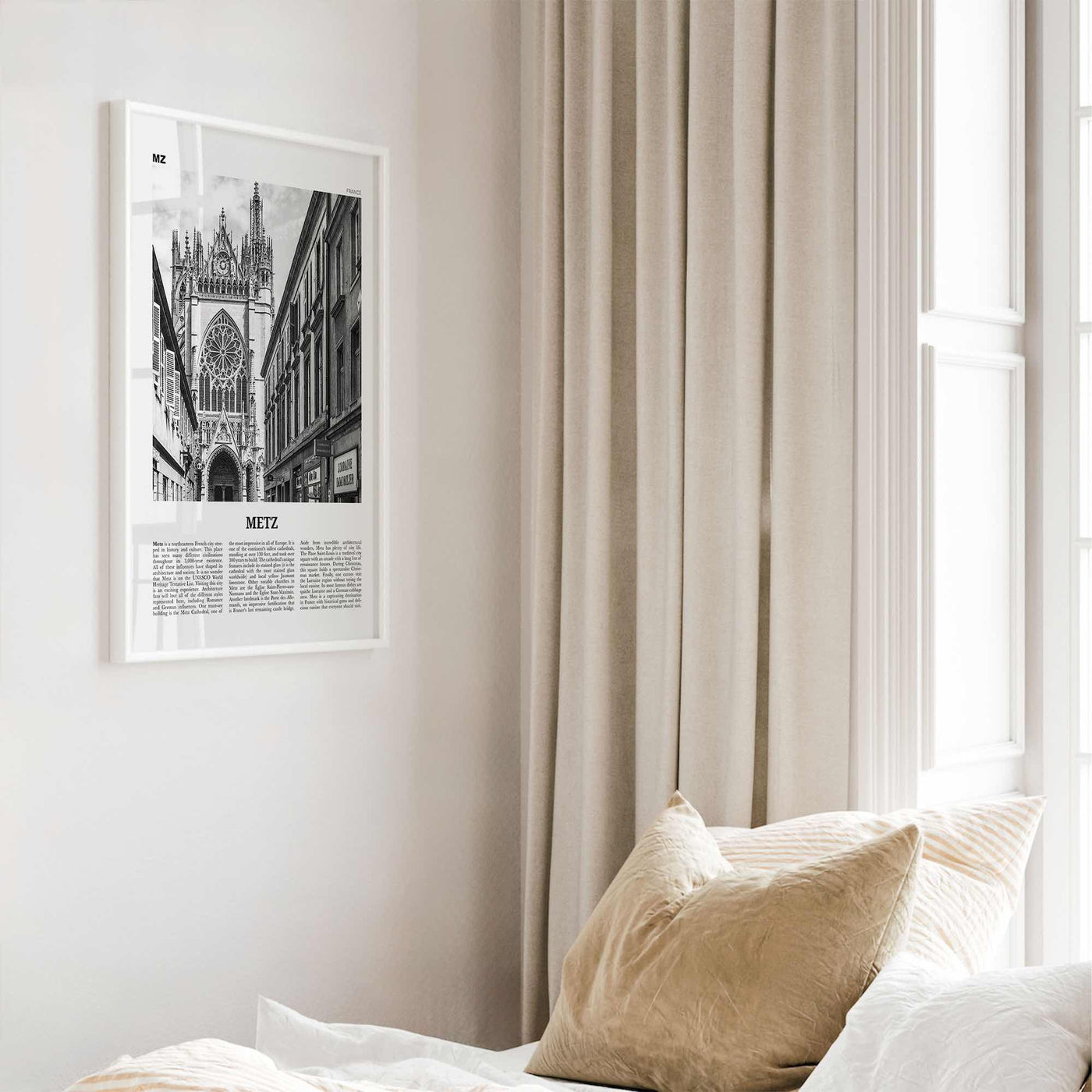 Metz Print Black and White, Metz Wall Art, Metz Poster, Metz Photo, Metz Wall Décor, France, Grand Est Moselle, Lorraine